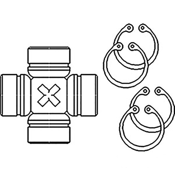 Cross & Bearing Kit Fits Massey Ferguson 240 253 263 265S 271 275 UK +